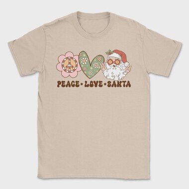 Peace Love Santa, Tricou Barbati (Unisex)
