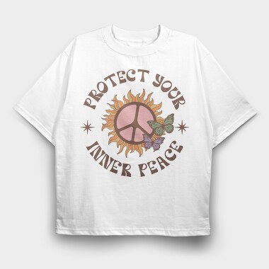 Peace Protection Butterfly, Tricou Oversize Barbati (Unisex)