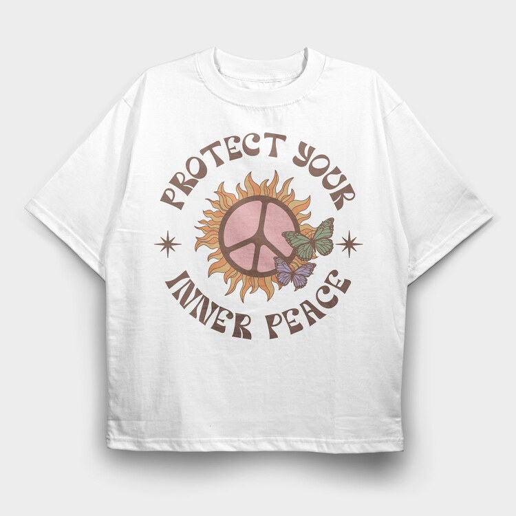 Peace Protection Butterfly, Tricou Oversize Barbati (Unisex)