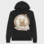 Peaceful Night Bear, Hanorac Oversize Barbati (Unisex)