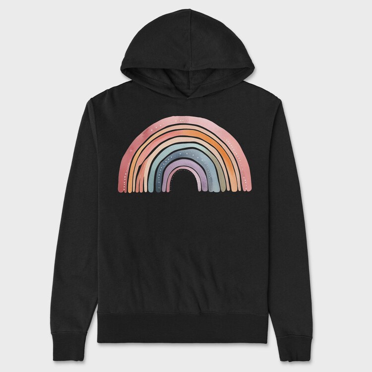 Peaceful Rainbow Clips, Hanorac Oversize Barbati (Unisex)