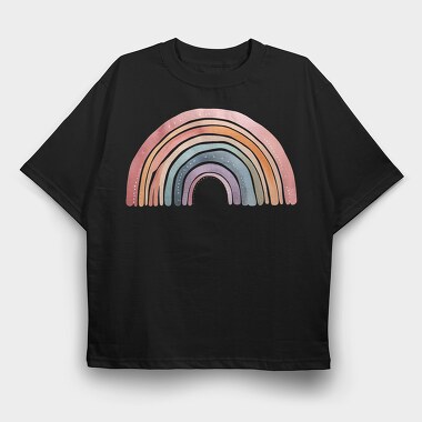 Peaceful Rainbow Clips, Tricou Oversize Barbati (Unisex)