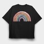 Peaceful Rainbow Clips, Tricou Oversize Barbati (Unisex)