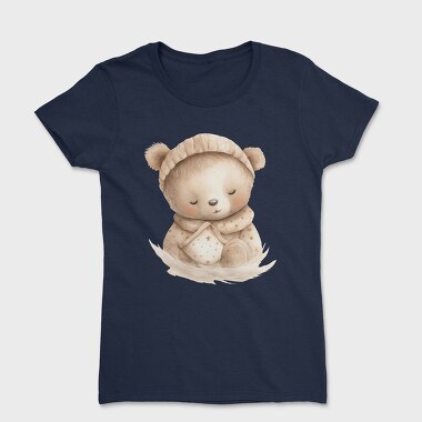 Peaceful Sleeping Bear Clips, Tricou Femei