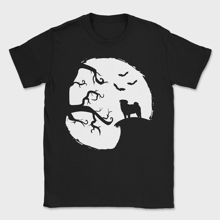 Pug Halloween, Tricou Barbati (Unisex)
