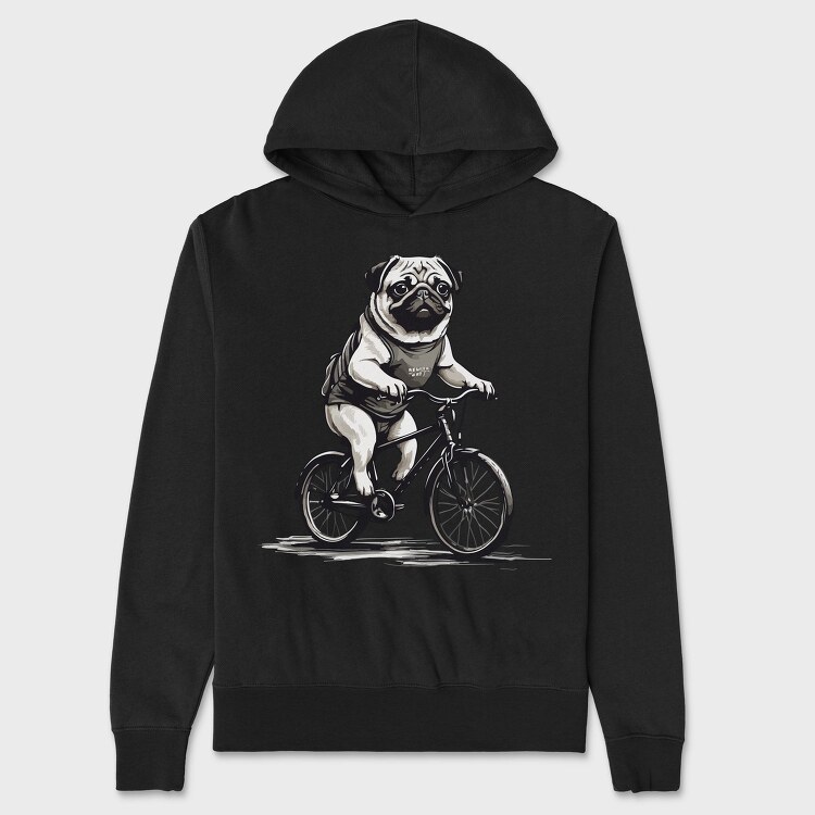 Pug Bike, Hanorac Oversize Barbati (Unisex)