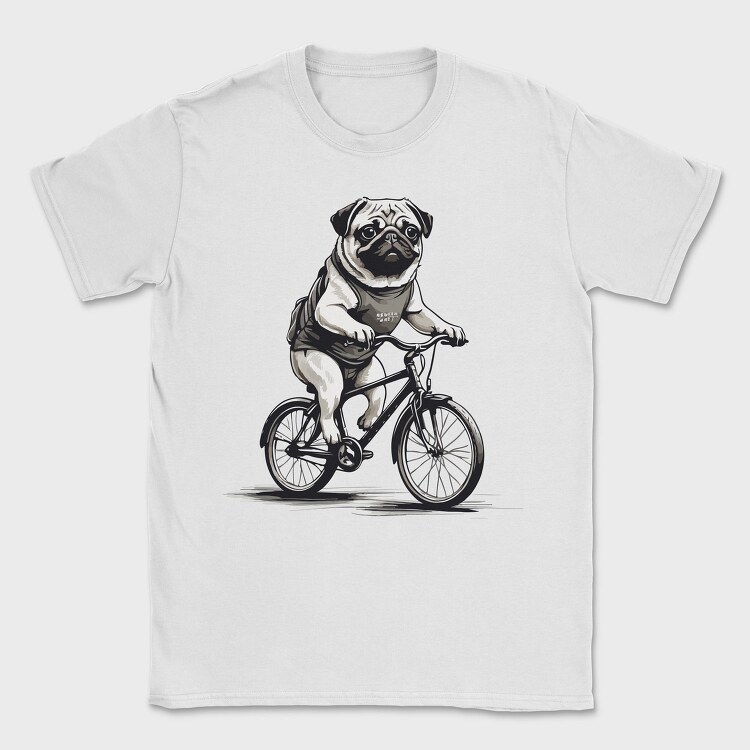 Pug Bike, Tricou Barbati (Unisex)