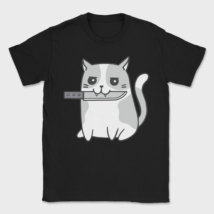 Psycho Cat, Tricou Barbati (Unisex)