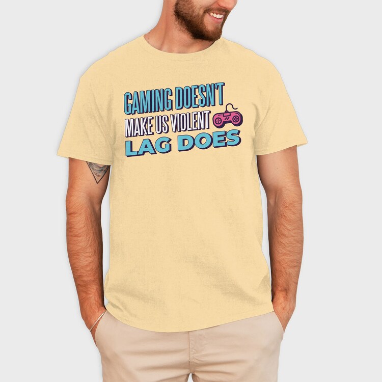 Gaming Doesn't Make Us Violent, Tricou Barbati (Unisex)