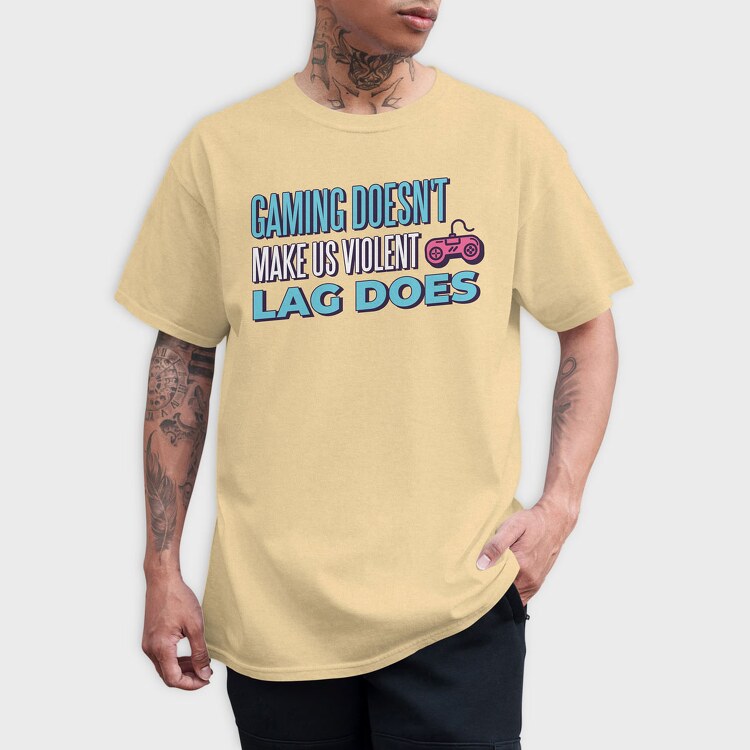 Gaming Doesn't Make Us Violent, Tricou Barbati (Unisex)