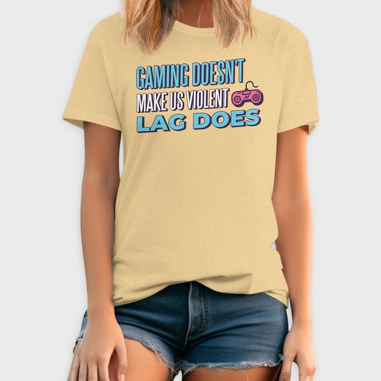 Gaming Doesn't Make Us Violent, Tricou Barbati (Unisex)