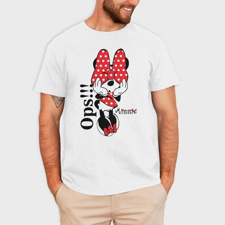 Minnie Ops Oops, Tricou Barbati (Unisex)