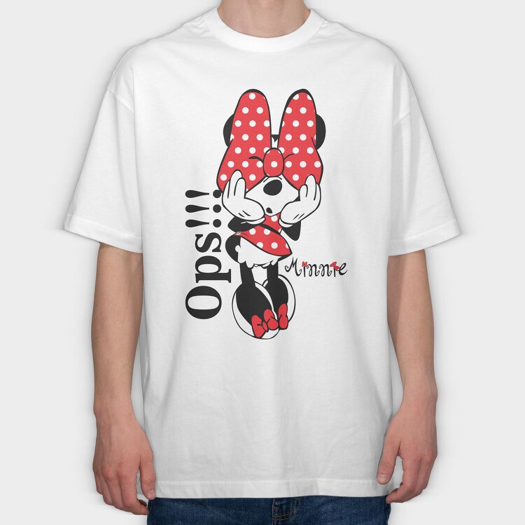 Minnie Ops Oops, Tricou Oversize Barbati (Unisex)