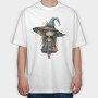 Patchwork Gnome Witch, Tricou Oversize Barbati (Unisex)