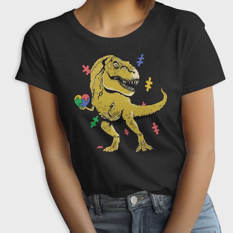 Puzzle Pie T Rex, Tricou Femei