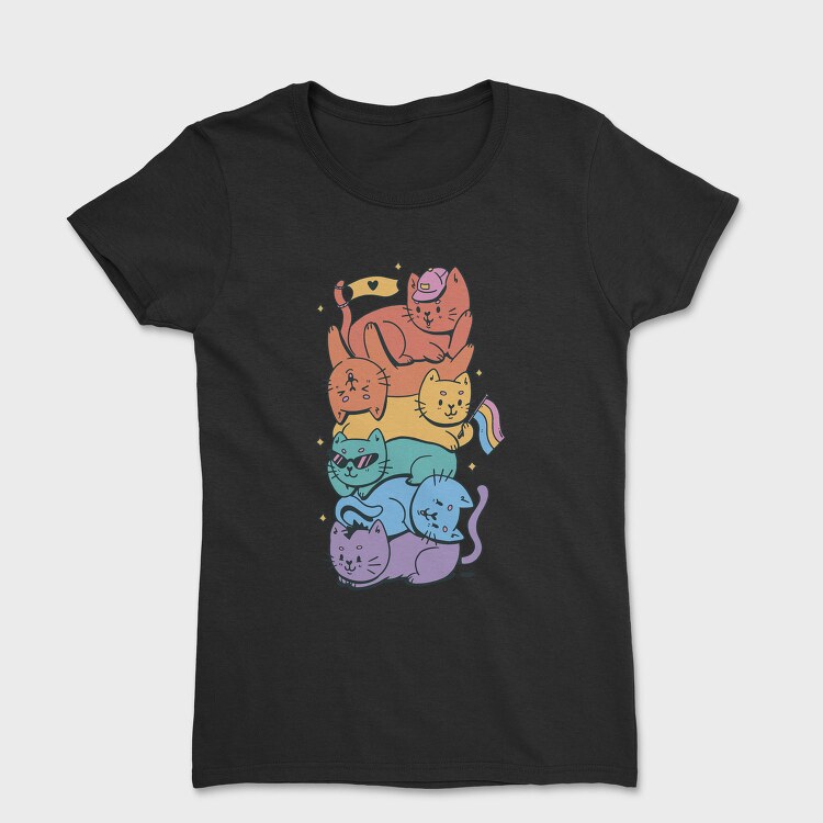 Pride Stack of Cats, Tricou Femei