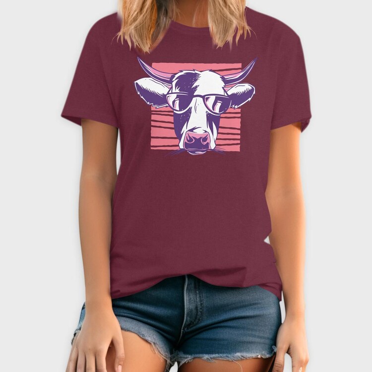 Cow Galasses, Tricou Barbati (Unisex)