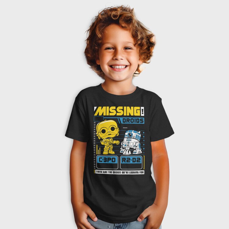 Missing Droids C3Po R2D2, Tricou Copii