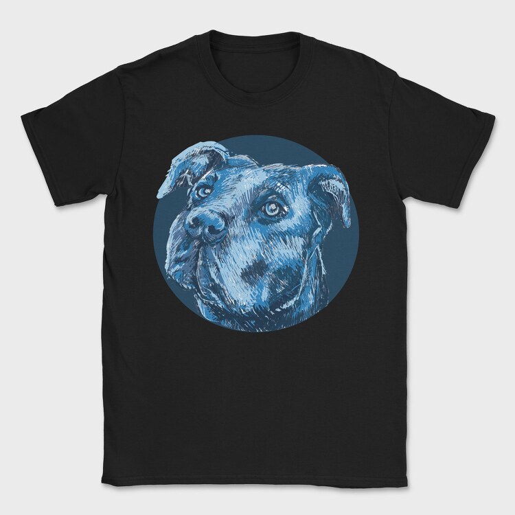 Portrait Pitbull, Tricou Barbati (Unisex)