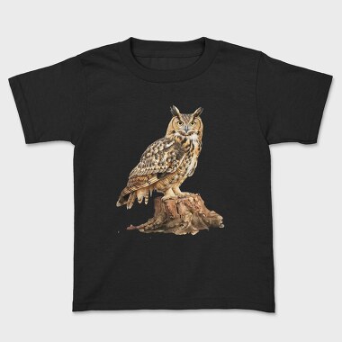Owl Perched Stump, Tricou Copii