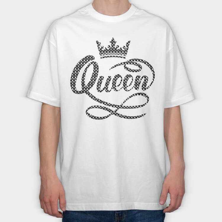 Queen Crown, Tricou Oversize Barbati (Unisex)
