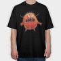 Orange Monster Smile, Tricou Oversize Barbati (Unisex)