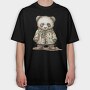 Panda Christmas Coat, Tricou Oversize Barbati (Unisex)