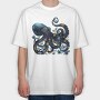 Octopus Floral Dreams, Tricou Oversize Barbati (Unisex)