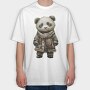 Panda Christmas Jacket, Tricou Oversize Barbati (Unisex)