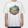 Peace Mountain Flora, Tricou Oversize Barbati (Unisex)