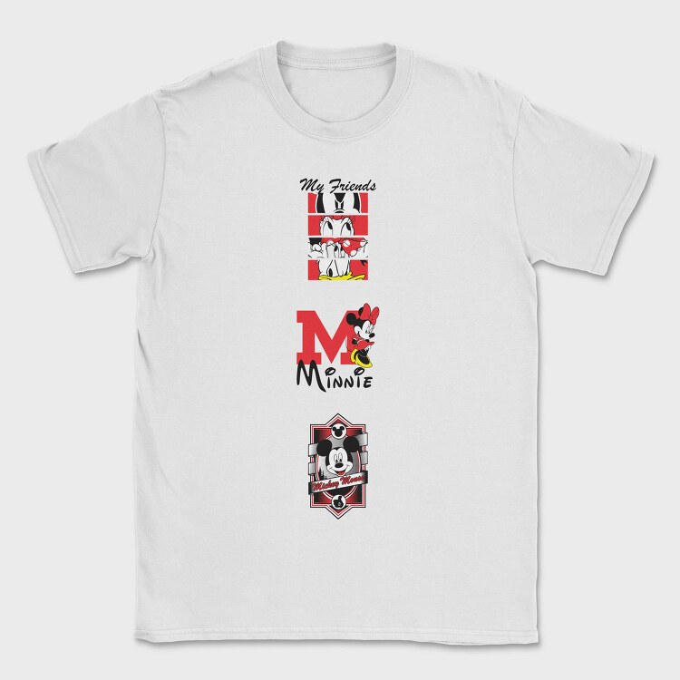 Mickey Minnie Friends, Tricou Barbati (Unisex)