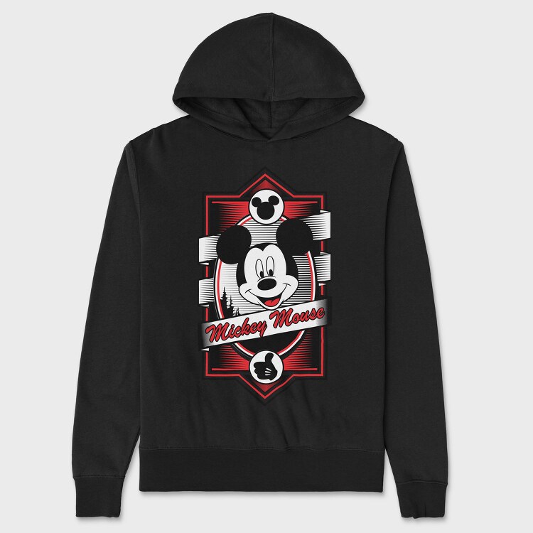 Mickey Mouse Emblem, Hanorac Oversize Barbati (Unisex)