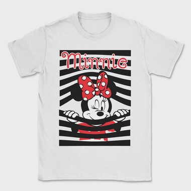 Minnie Mouse Stripes, Tricou Barbati (Unisex)