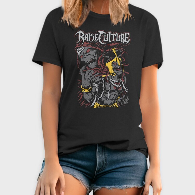 Raise Culture Skull, Tricou Barbati (Unisex)