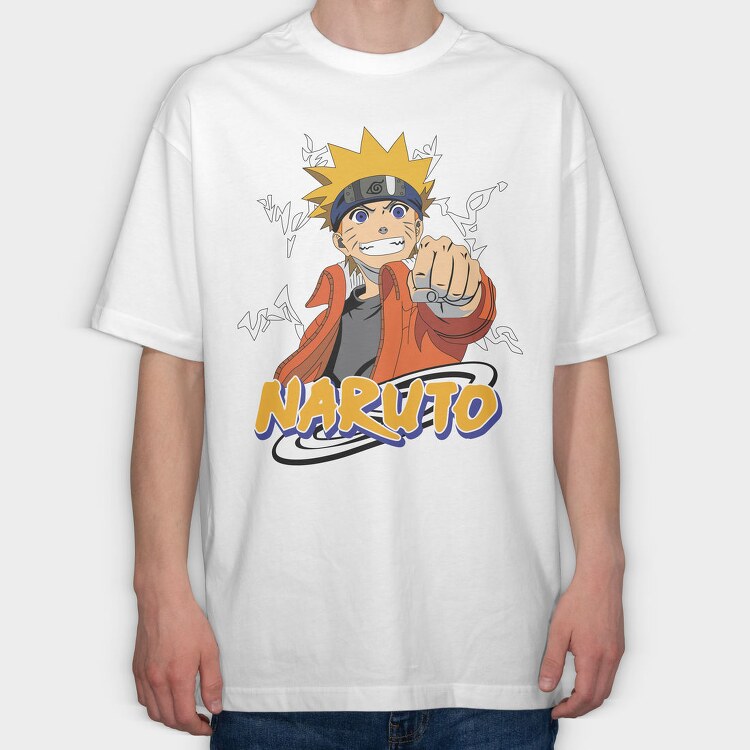 Naruto Fist Punch, Tricou Oversize Barbati (Unisex)