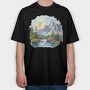 Peace Mountain Serenity, Tricou Oversize Barbati (Unisex)