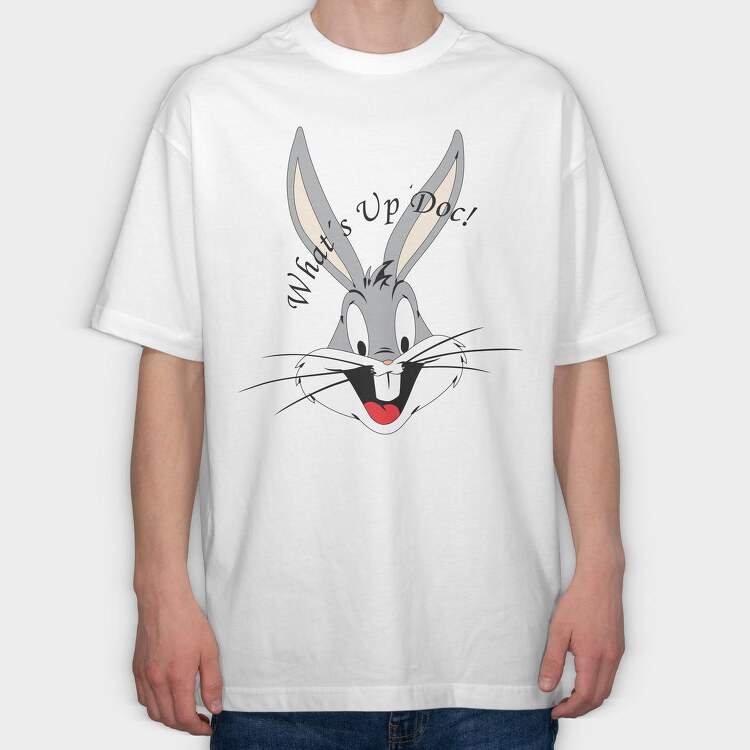 Bugs Whats Up Doc, Tricou Oversize Barbati (Unisex)