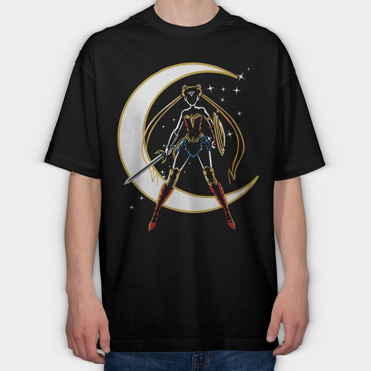 Eagle Moon Sword, Tricou Oversize Barbati (Unisex)