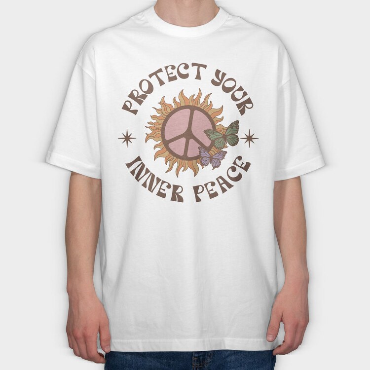 Peace Protection Butterfly, Tricou Oversize Barbati (Unisex)