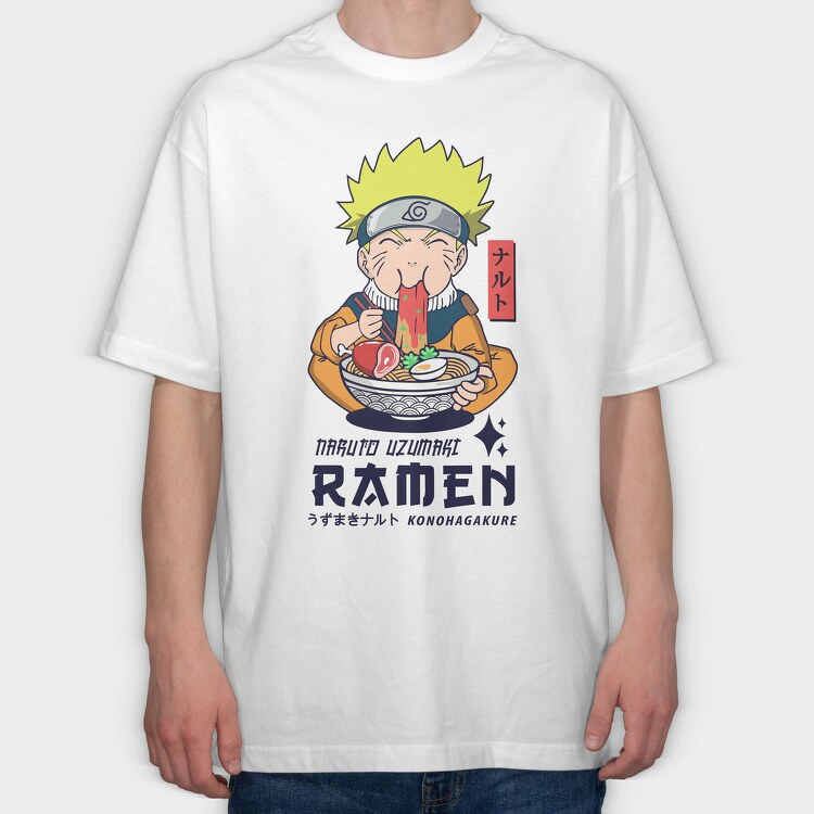 Naruto Ramen Feast, Tricou Oversize Barbati (Unisex)