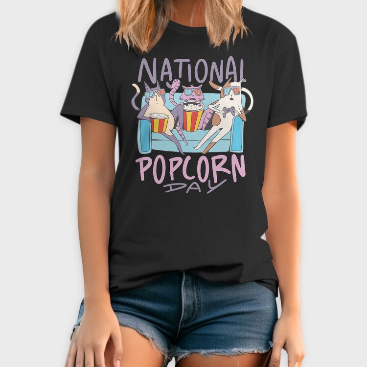 National Popcorn Day, Tricou Barbati (Unisex)