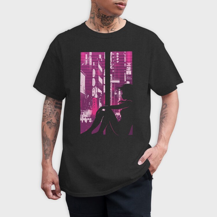 Karaoke Neon City, Tricou Barbati (Unisex)