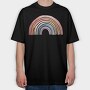 Peaceful Rainbow Clips, Tricou Oversize Barbati (Unisex)