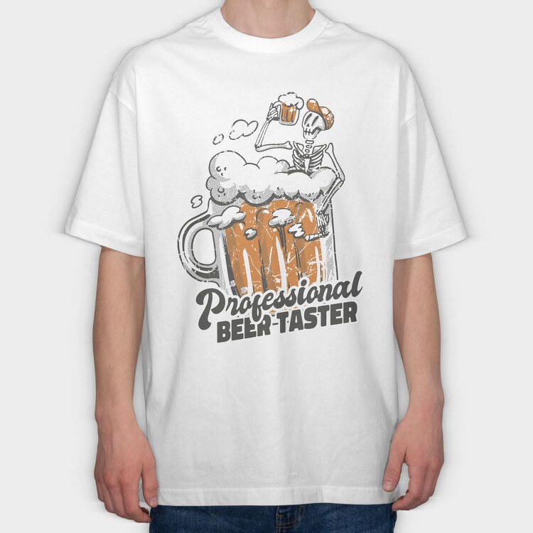 Professional Beer Tester, Tricou Oversize Barbati (Unisex)
