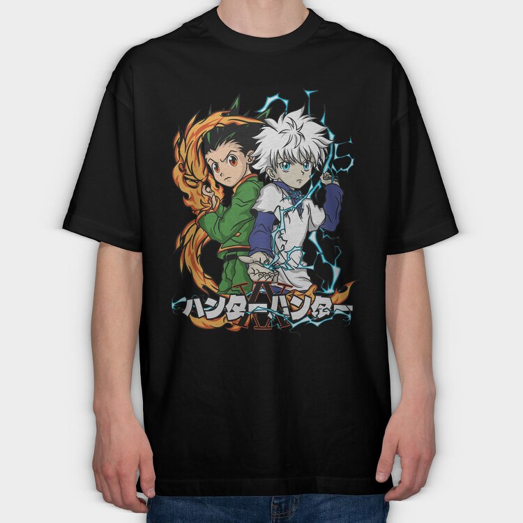 Bunbun Ninja Battle, Tricou Oversize Barbati (Unisex)