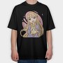 Kawaii Girl Corgi, Tricou Oversize Barbati (Unisex)