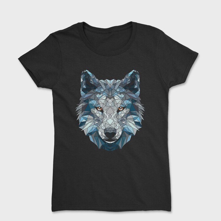 Polygonal White Wolf, Tricou Femei