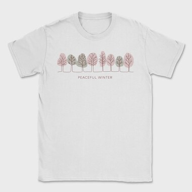 Peaceful Winter Trees, Tricou Barbati (Unisex)