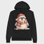 Penguin Christmas Santa, Hanorac Oversize Barbati (Unisex)