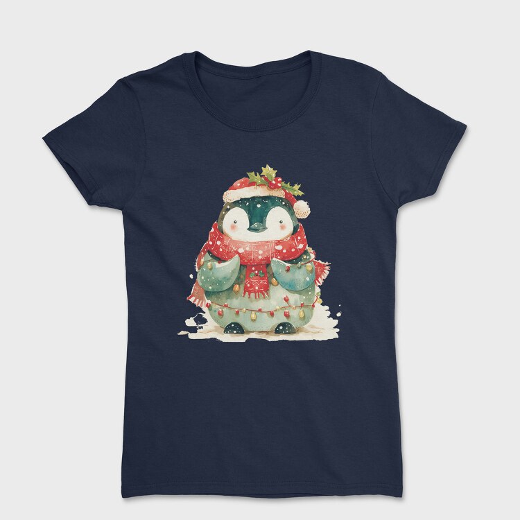 Penguin Christmas Snow, Tricou Femei